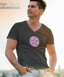 Stussy Star General Issue Ss Logo V Neck TShirt