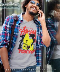Stussy Tokyo Bicycle Shirt V Neck TShirt