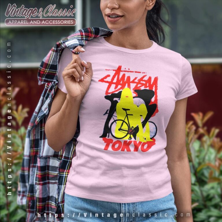 Stussy Tokyo Bicycle Shirt Women T shirt Stussy Tokyo Bicycle Shirt Women T shirt