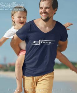 Stussy Trident Logo V Neck TShirt