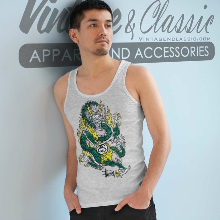 Stussy Vintage Dragon Fire Tank Top Racerback Stussy Vintage Dragon Fire Tank Top Racerback