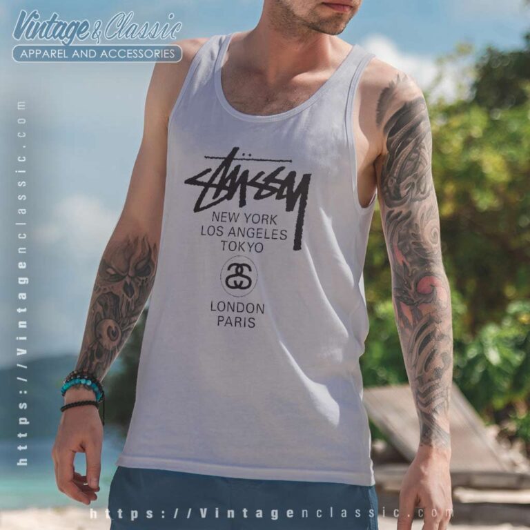 Stussy World Tour Shirt Tank Top Racerback Stussy World Tour Shirt Tank Top Racerback