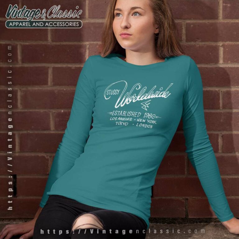 Stussy Worldwide Established 1980 Skate Long Sleeve Tee Stussy Worldwide Established 1980 Skate Long Sleeve Tee