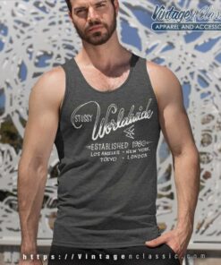 Stussy Worldwide Established 1980 Skate Tank Top Racerback