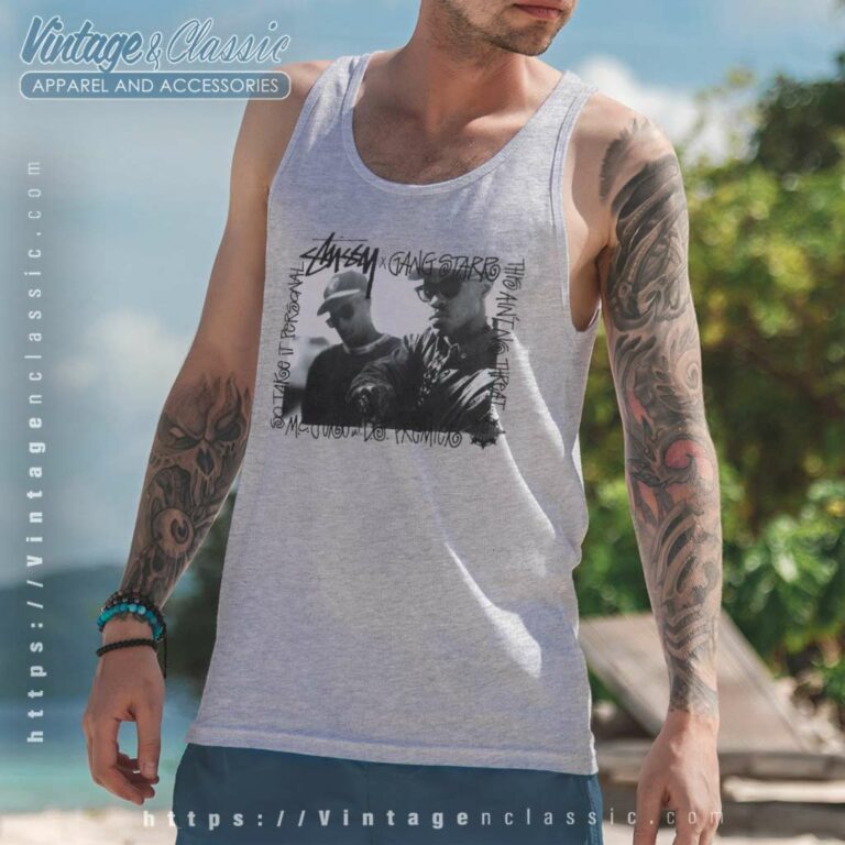 Stussy X Gang Starr Take It Personal Tank Top Racerback Stussy X Gang Starr Take It Personal Tank Top Racerback