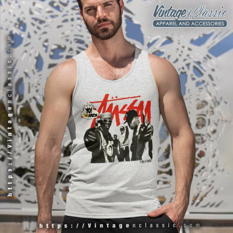 Stussy Yo Mtv Raps Public Enemy Tank Top Racerback Stussy Yo Mtv Raps Public Enemy Tank Top Racerback