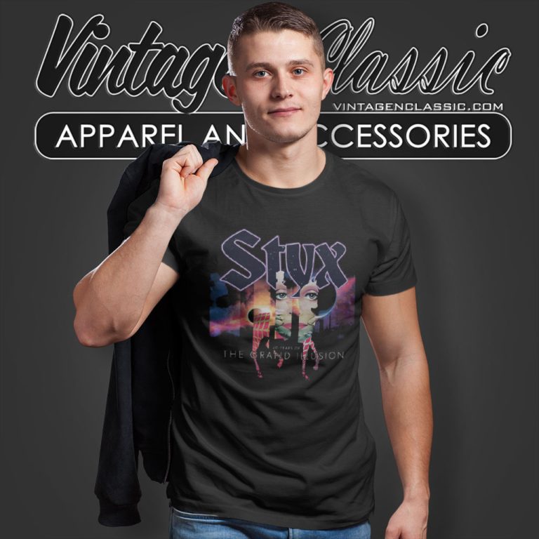 Styx Shirt 40 Years The Grand Illusion T Shirt 1 Styx Shirt 40 Years The Grand Illusion T Shirt 1