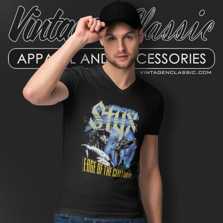 Styx Shirt Edge Of The Century V Neck TShirt Styx Shirt Edge Of The Century V Neck TShirt