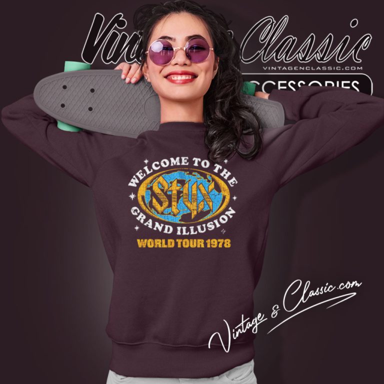 Styx Shirt Grand Illusion Tour 78 Sweatshirt Styx Shirt Grand Illusion Tour 78 Sweatshirt