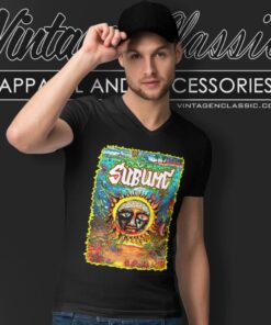 Sublime Bleached Graphic V Neck TShirt