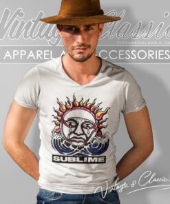 Sublime Crying Sun On V Neck TShirt