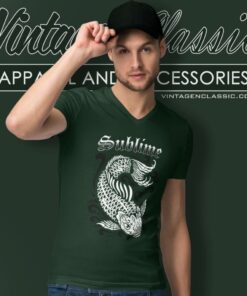 Sublime Koi Teal Junior V Neck TShirt