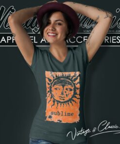 Sublime Orange Sun V Neck TShirt