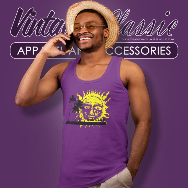 Sublime Palm Trees With Sun Tank Top Racerback Sublime Palm Trees With Sun Tank Top Racerback