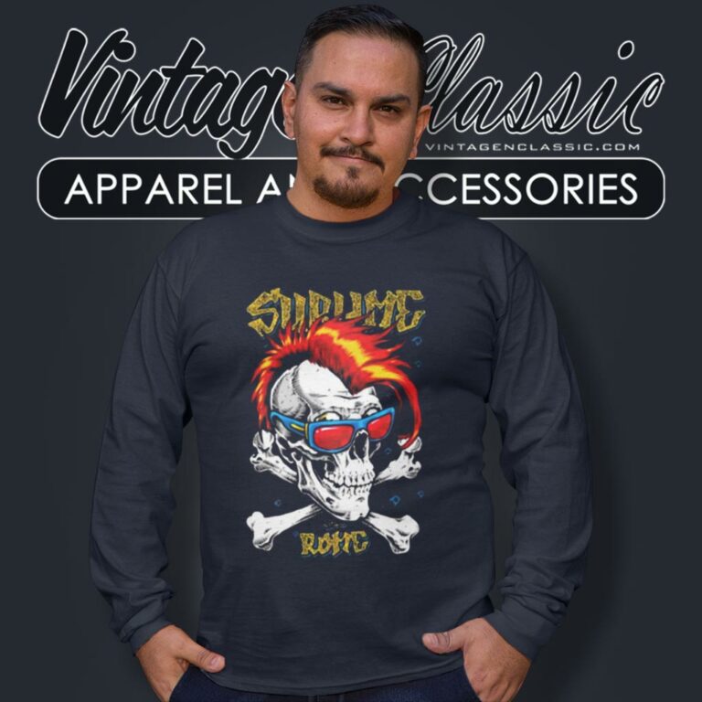 Sublime Shirt Skull With Roma Rock Long Sleeve Tee Sublime Shirt Skull With Roma Rock Long Sleeve Tee