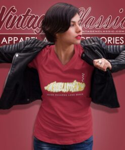 Sublime Shirt Skunk Records Long Beach V Neck TShirt