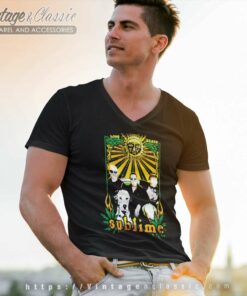 Sublime Shirt Zion Adult Leaf Frame 5 Sublime Shirt Zion Adult Leaf Frame V Neck TShirt