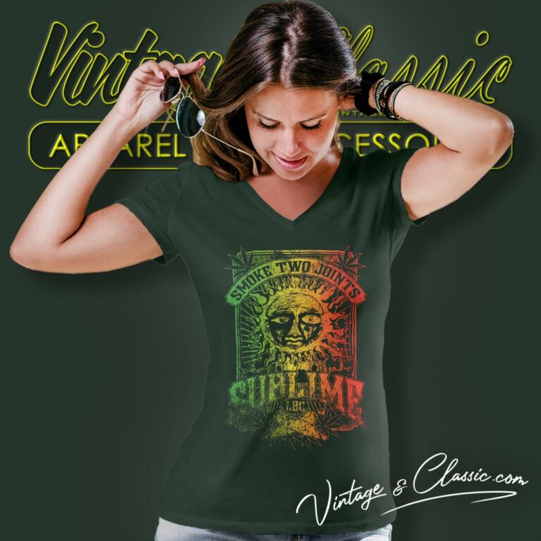 Sublime Smoke Two Joints V Neck TShirt Sublime Smoke Two Joints V Neck TShirt