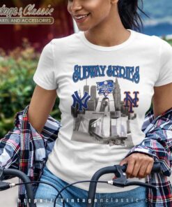 Subway Series Yankees Vs Mets Mlb Baseball White T Shirt