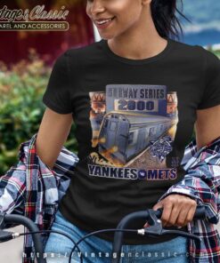 Subway Series Yankees and Mets Black T Shirt