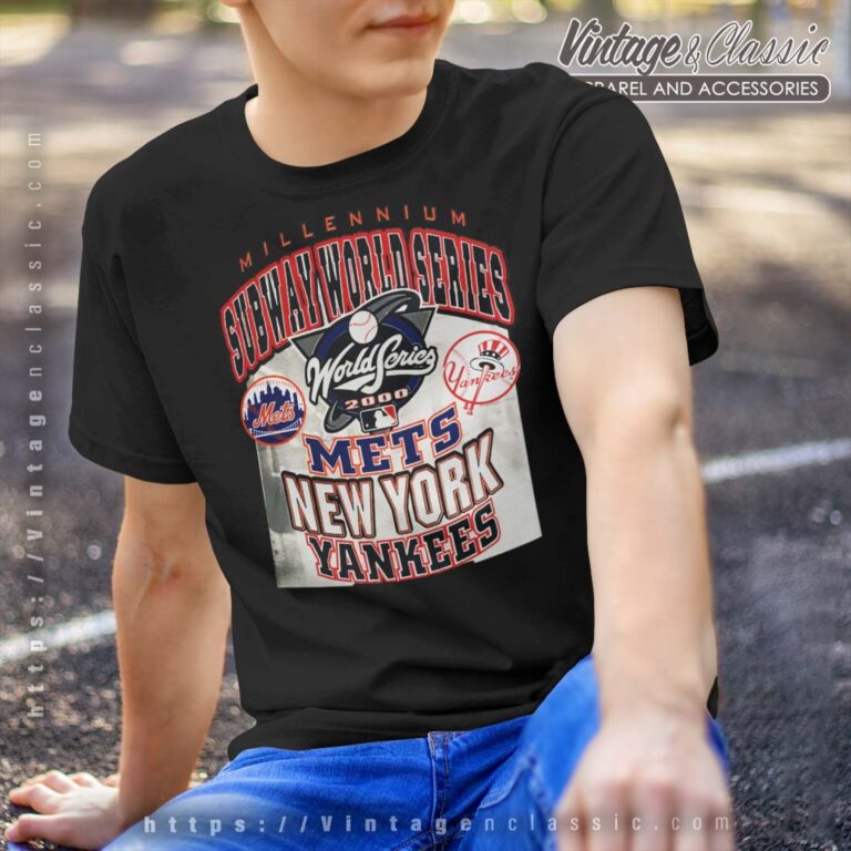 Subway World Series New York Yankees and Mets Black T Shirt Subway World Series New York Yankees and Mets Black T Shirt