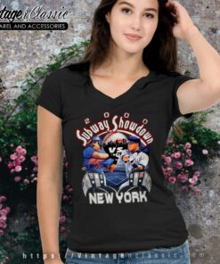 Subway World Series New York Yankees and Mets V Neck 2