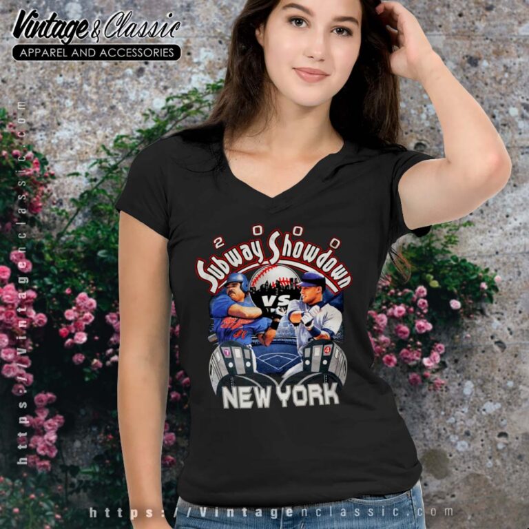Subway World Series New York Yankees and Mets V Neck 2 Subway World Series New York Yankees and Mets V Neck 2