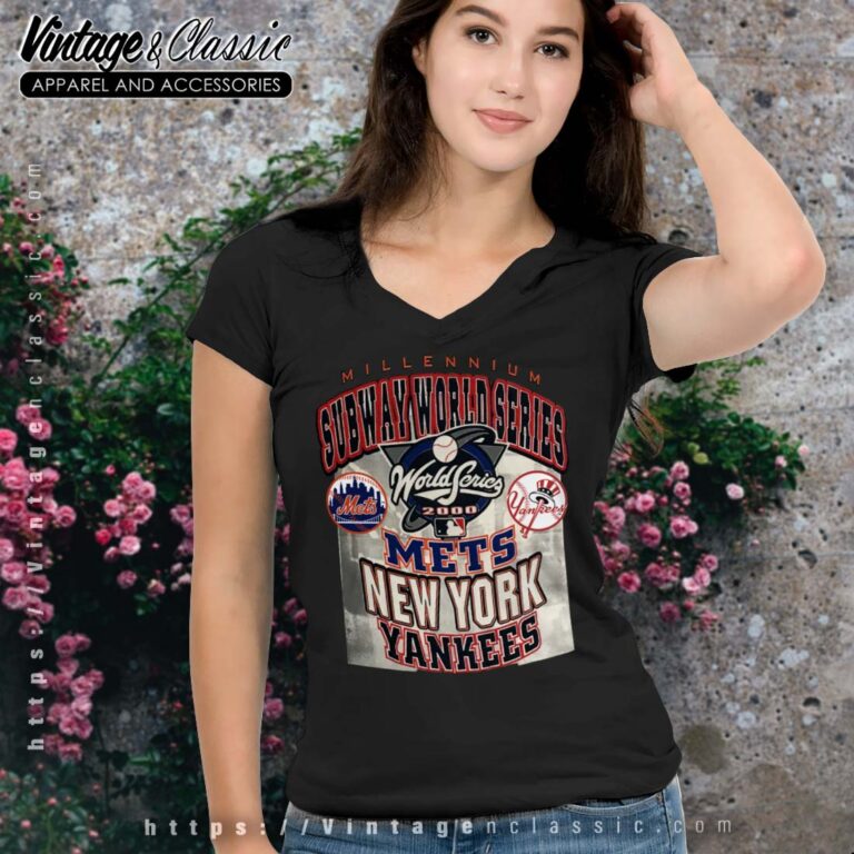 Subway World Series New York Yankees and Mets V Neck Subway World Series New York Yankees and Mets V Neck