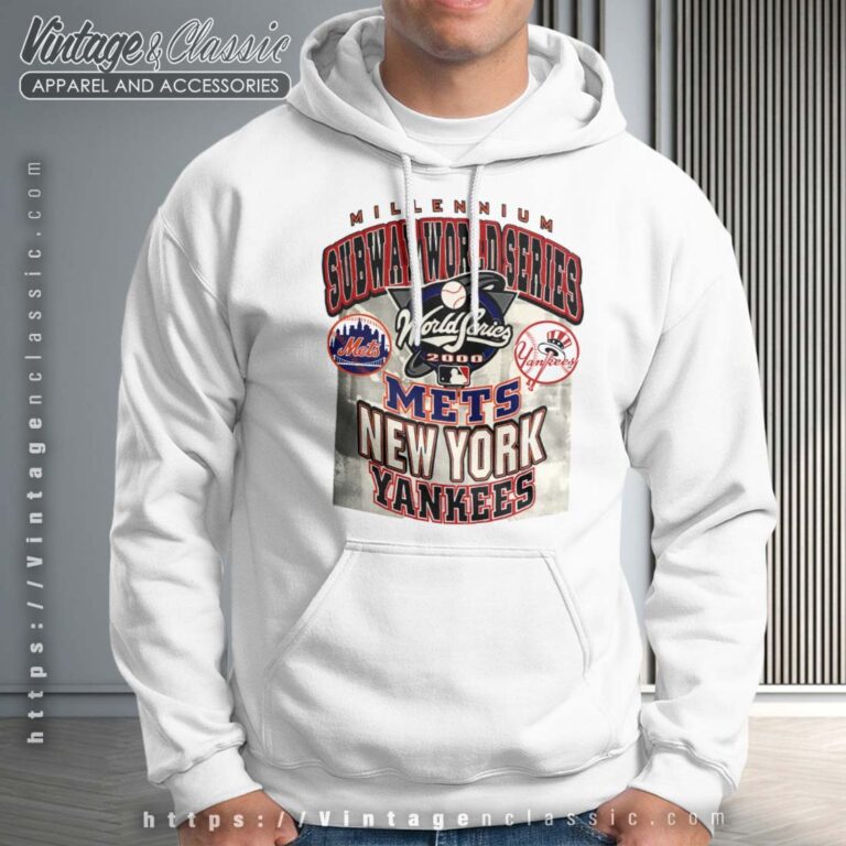Subway World Series New York Yankees and Mets White Hoodie Subway World Series New York Yankees and Mets White Hoodie