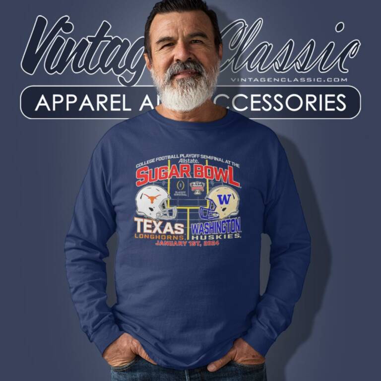 Sugar Bowl 2024 Texas Longhorns Vs Washington Huskies Long Sleeve Tee Sugar Bowl 2024 Texas Longhorns Vs Washington Huskies Long Sleeve Tee