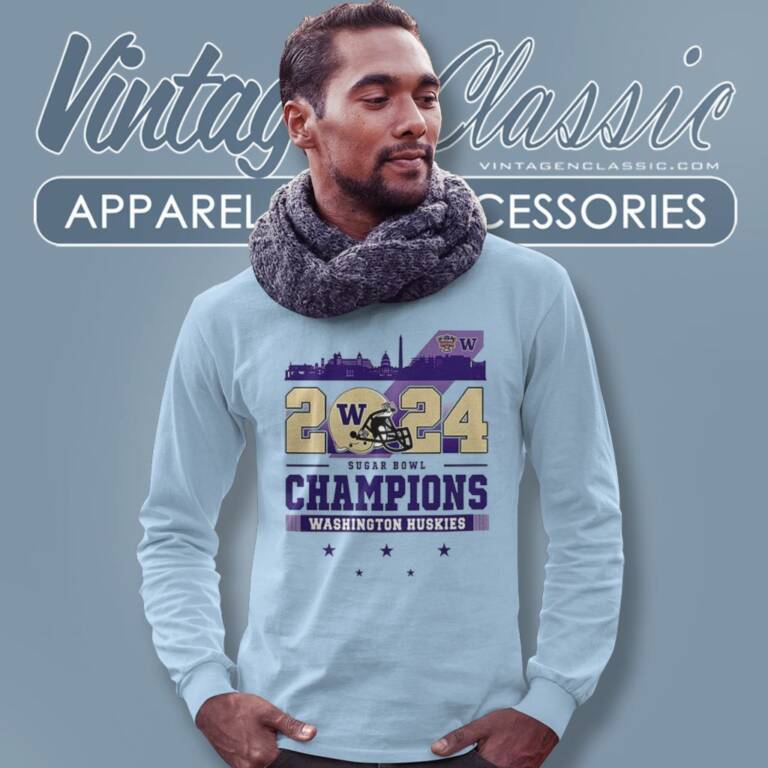 Sugar Bowl Champions Washington Huskies 2024 Skyline Long Sleeve Tee Sugar Bowl Champions Washington Huskies 2024 Skyline Long Sleeve Tee