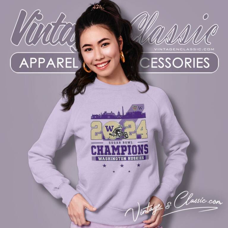 Sugar Bowl Champions Washington Huskies 2024 Skyline Sweatshirt Sugar Bowl Champions Washington Huskies 2024 Skyline Sweatshirt