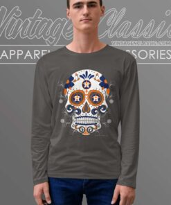Sugar Skull Houston Astros Long Sleeve Tee