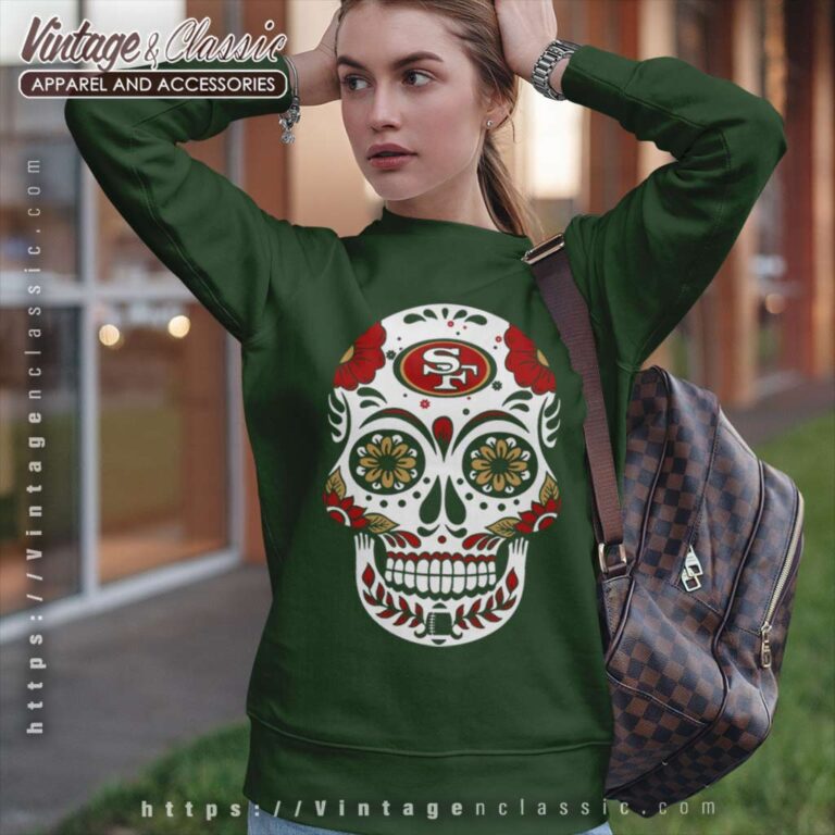 Sugar Skull San Francisco 49ers Sweatshirt Sugar Skull San Francisco 49ers Sweatshirt