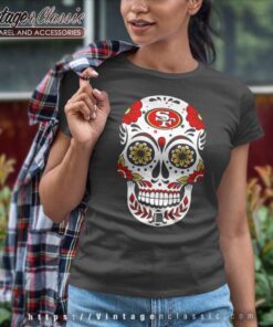 Sugar Skull San Francisco 49ers Women TShirt