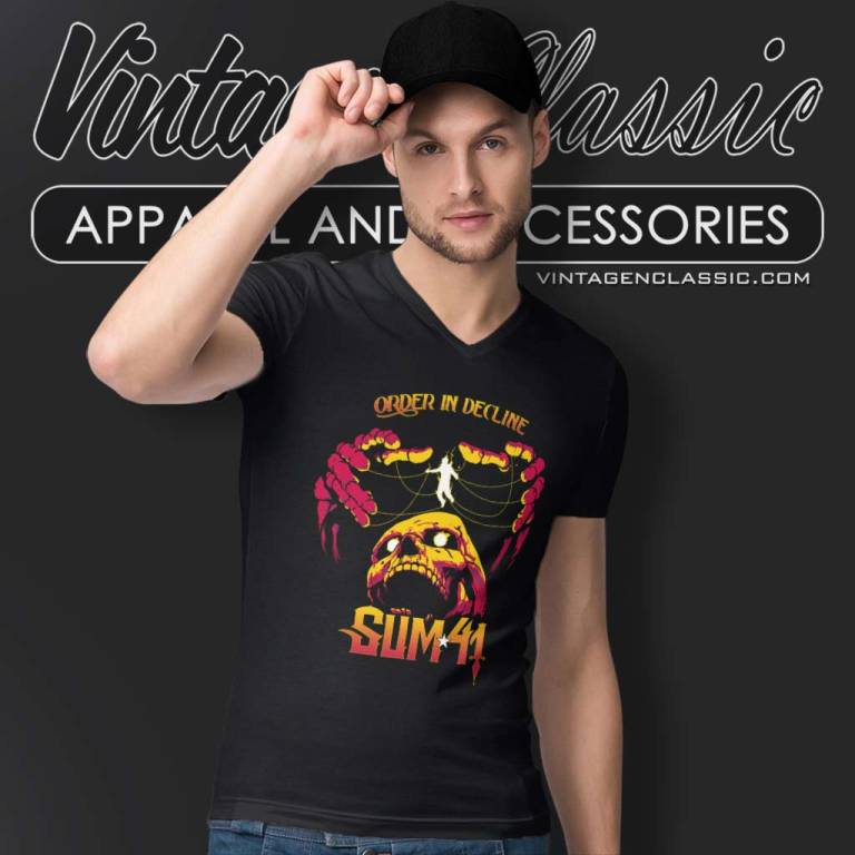 Sum 41 Shirt Order In Decline V Neck TShirt Sum 41 Shirt Order In Decline V Neck TShirt