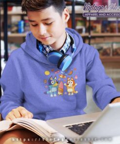 Summer Beach Bluey And Bingo kids Hoodie