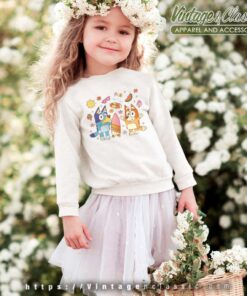 Summer Beach Bluey And Bingo kids Sweetshirt