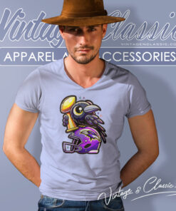 Super Bowl Baltimore Ravens Nfl Trophy Helmet V Neck TShirt
