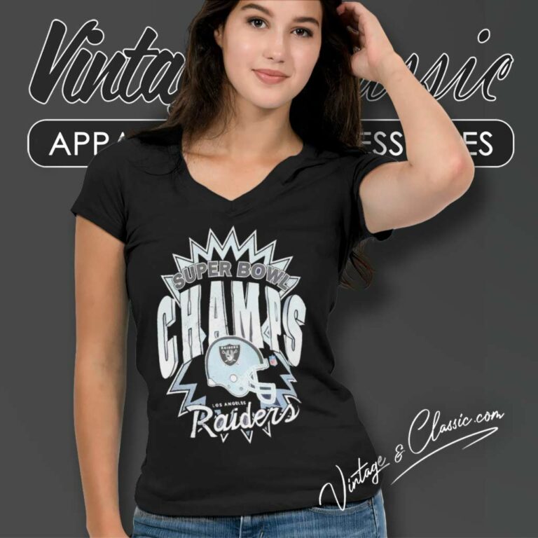 Super Bowl Las Vegas Raiders Champs Helmet V Neck TShirt Super Bowl Las Vegas Raiders Champs Helmet V Neck TShirt
