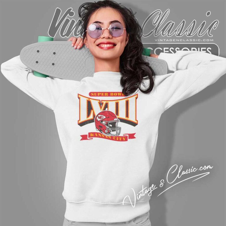 Super Bowl Lviii Kansas City Chiefs Helmet Sweatshirt Super Bowl Lviii Kansas City Chiefs Helmet Sweatshirt