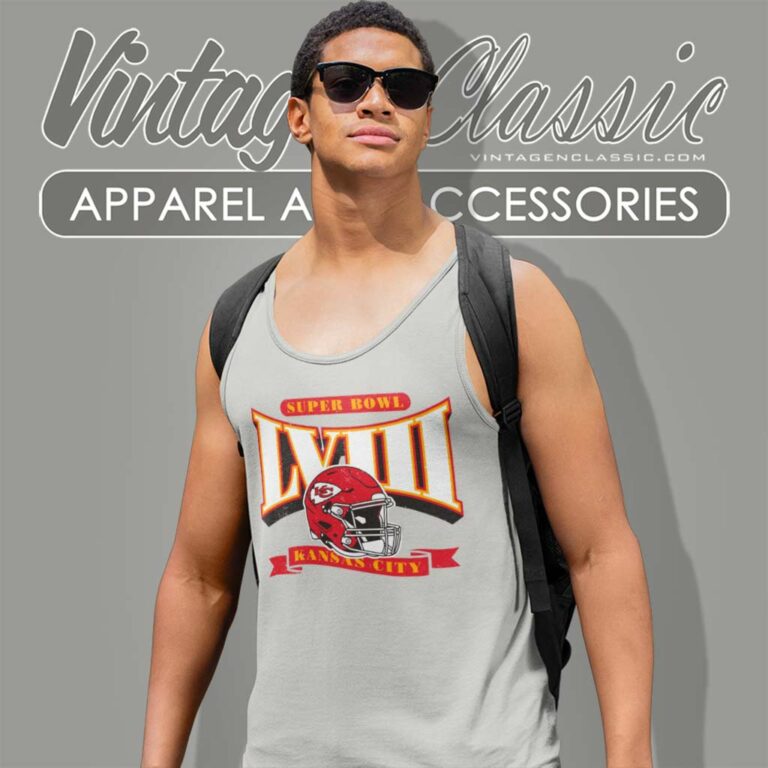 Super Bowl Lviii Kansas City Chiefs Helmet Tank Top Racerback Super Bowl Lviii Kansas City Chiefs Helmet Tank Top Racerback
