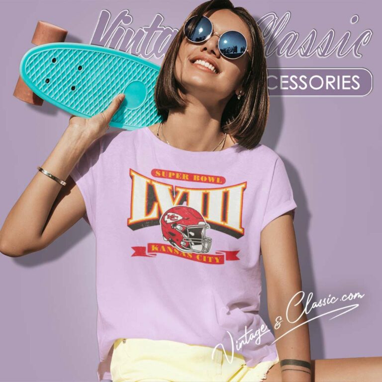 Super Bowl Lviii Kansas City Chiefs Helmet Women TShirt Super Bowl Lviii Kansas City Chiefs Helmet Women TShirt