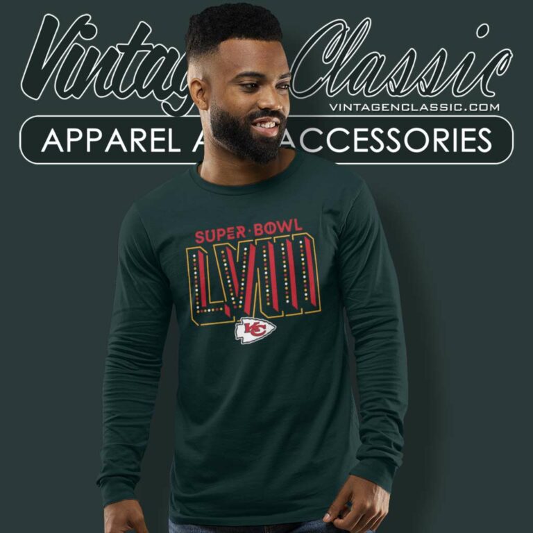 Super Bowl Lviii Kansas City Chiefs Logo Long Sleeve Tee Super Bowl Lviii Kansas City Chiefs Logo Long Sleeve Tee