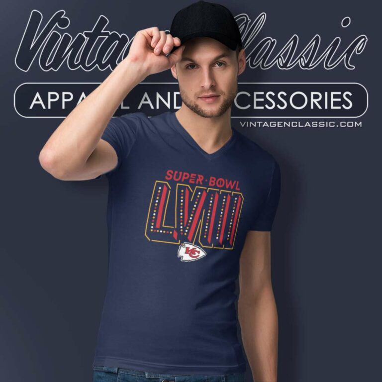 Super Bowl Lviii Kansas City Chiefs Logo V Neck TShirt Super Bowl Lviii Kansas City Chiefs Logo V Neck TShirt