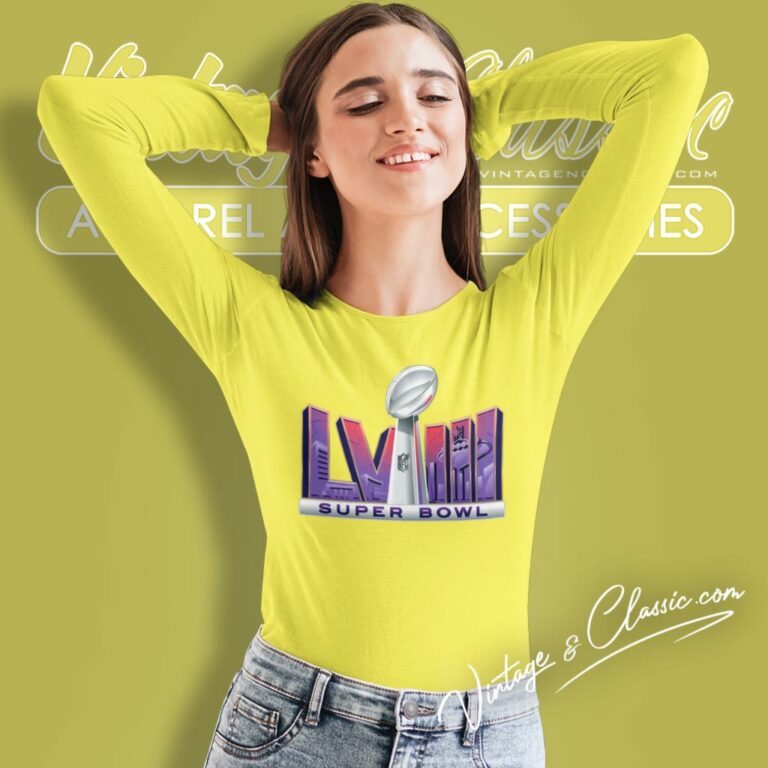 Super Bowl Lviii News Logo Long Sleeve Tee Super Bowl Lviii News Logo Long Sleeve Tee