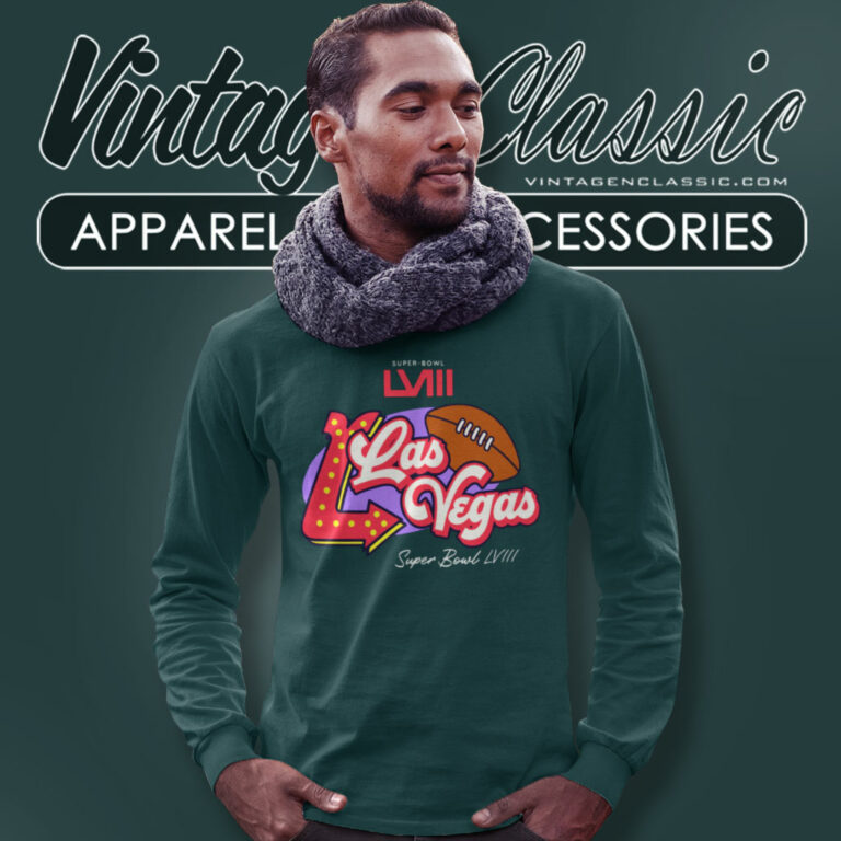 Super Bowl Lviii Purple Las Vegas Long Sleeve Tee Super Bowl Lviii Purple Las Vegas Long Sleeve Tee