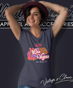 Super Bowl LVIII Purple Las Vegas Shirt 4 Super Bowl Lviii Purple Las Vegas V Neck TShirt