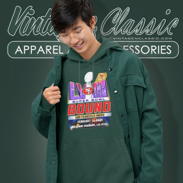 Super Bowl Lviii The Bound San Francisco 49ers 2024 Allegiant Stadium Las Vegas Hoodie Super Bowl Lviii The Bound San Francisco 49ers 2024 Allegiant Stadium Las Vegas Hoodie
