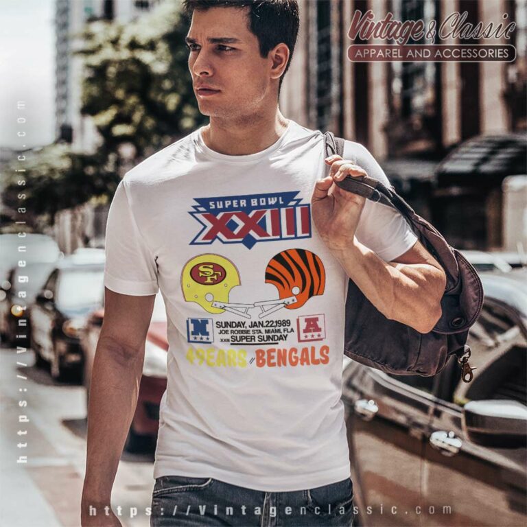 Super Bowl Xxiii San Francisco 49ers Cincinnati Bengals T Shirt Super Bowl Xxiii San Francisco 49ers Cincinnati Bengals T Shirt